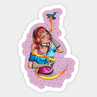 Retro 80's Teenager (PB) Sticker